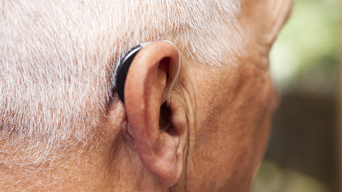 Wearing-hearing-aid